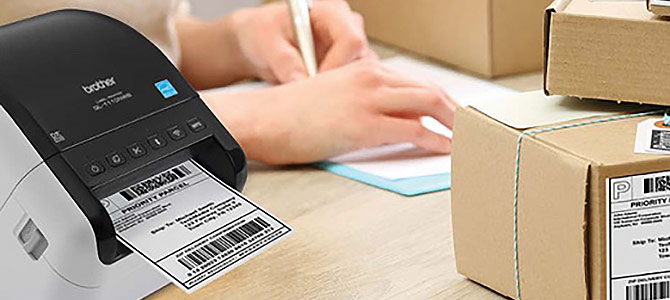 Brother QL-1100 Wide Format Wired Thermal Label Printer, Black USB Connectivity, 4" Wide, 300 x 300 dpi, 69 Labels Per Minute Professional Monochrom - 2